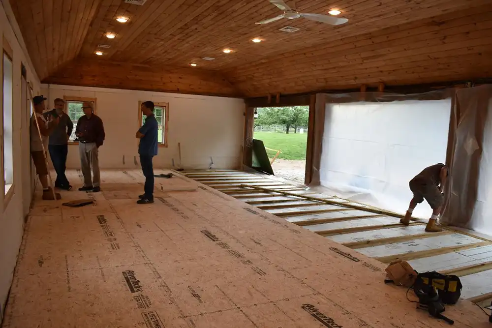 Inside Sparhawk garage remodel