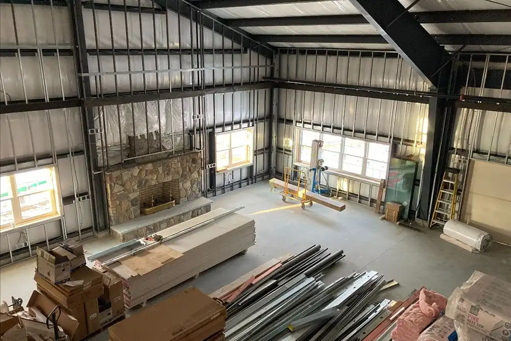 Construction of inside building at Sparhawk Academy