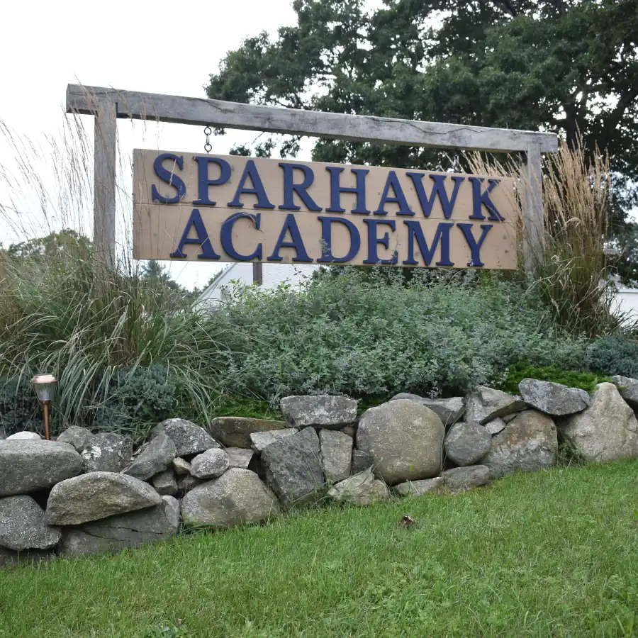 The Sparhawk entrance sign